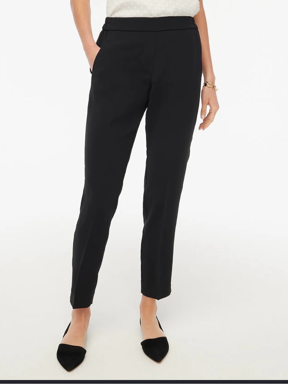 NWT J.Crew women’s relaxed black Jamie pant Ankle Pants - Classic Workwear Sz 8p